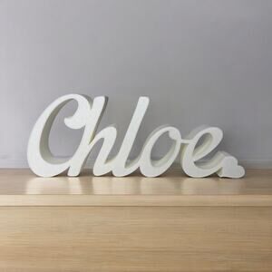 Chloe Name Sign White Freestanding Decor Personalized Gift Nursery